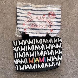 NEW—Set of Two MIAMI Themed Bags
